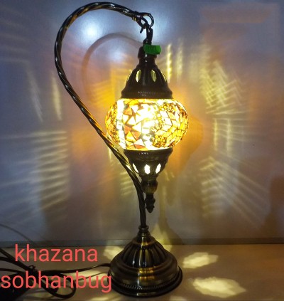 Style Swan Neck Mosaic Table Lamp