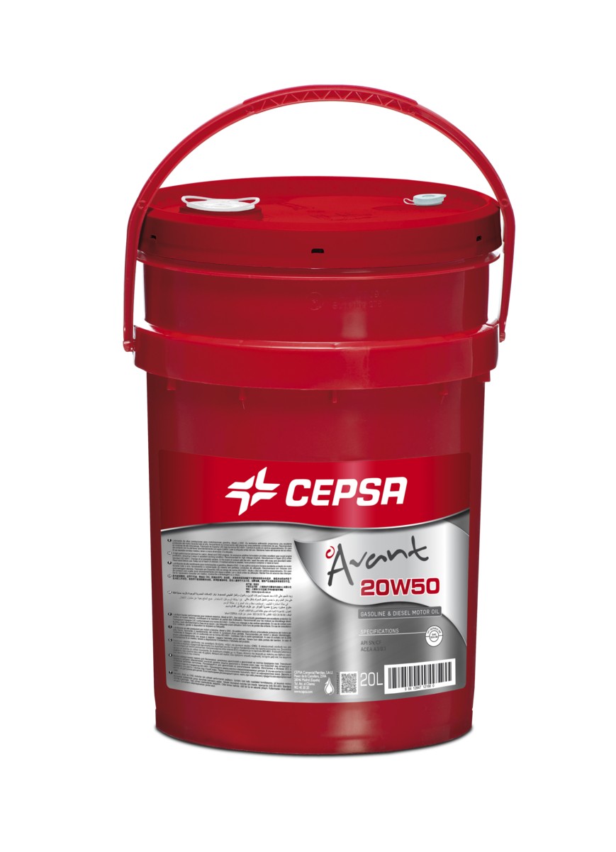 CEPSA (Engine Oil) AVANT 20W50-20L, Mineral Passenger Car Engine Oil, Spanish Origin