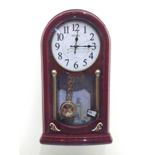 Wall And Table Clock Maroon Body Pendulum Wall Clock