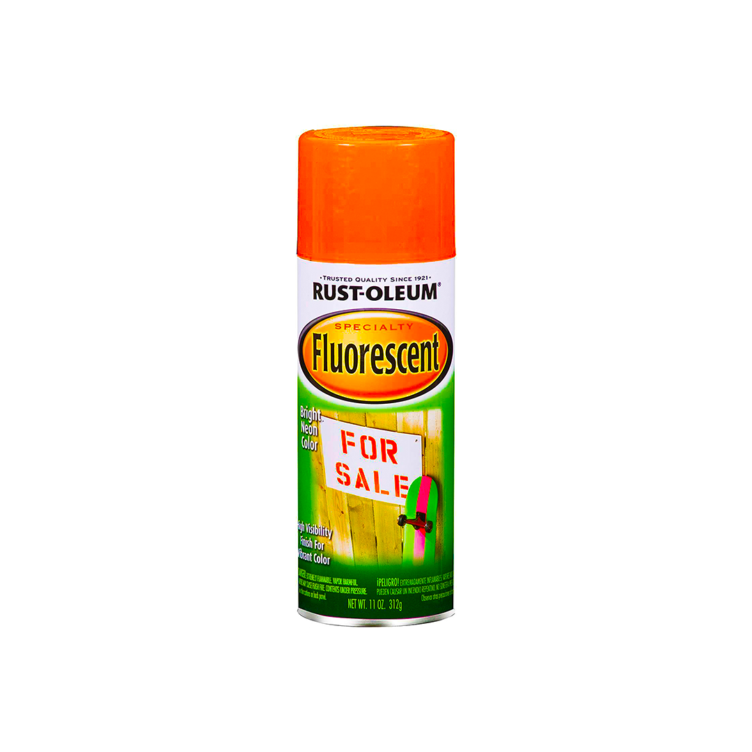 Rust Oleum Specialty Fluorescent Highly Visible Spray Paint [ Red-Orange ]