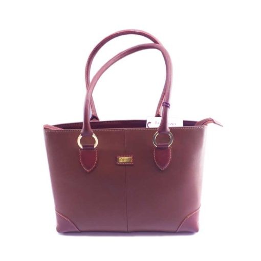 Maroon Color leather Lorenzo ladies bag