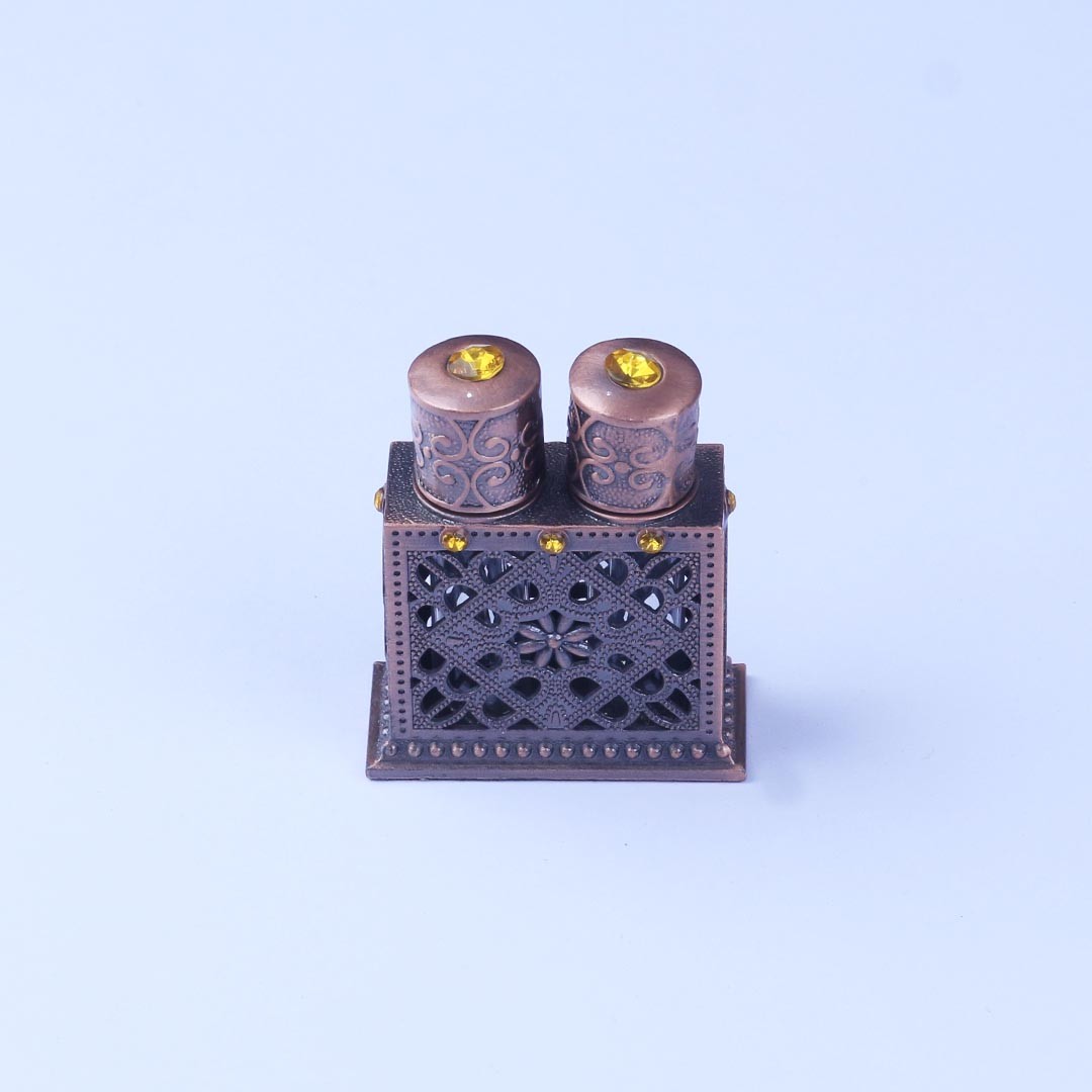 Empty Attar Container Metal Twin