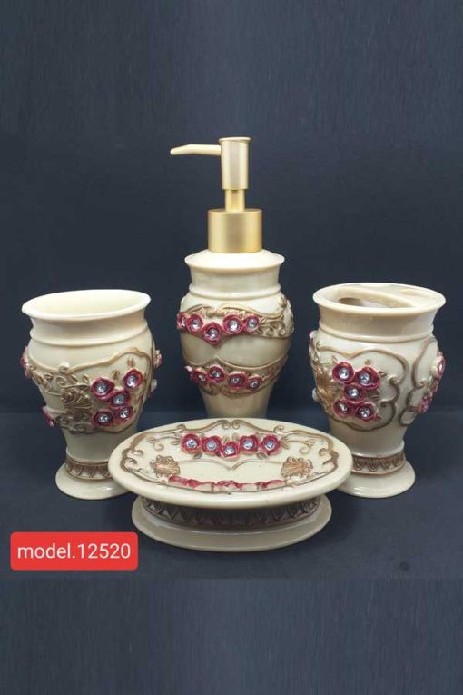 Four pcs Bathroom Set full Polyresin Body