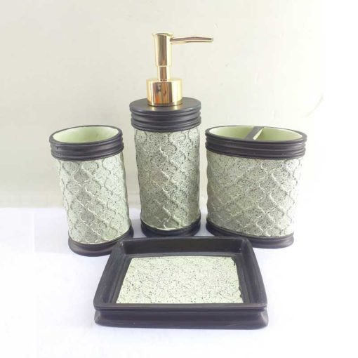 Polyresin Bathroom Set 4 Pes Set Modern Design