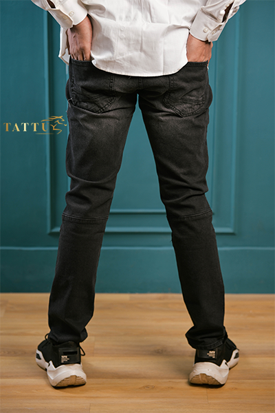 Men'z Black Denim stretch Pant