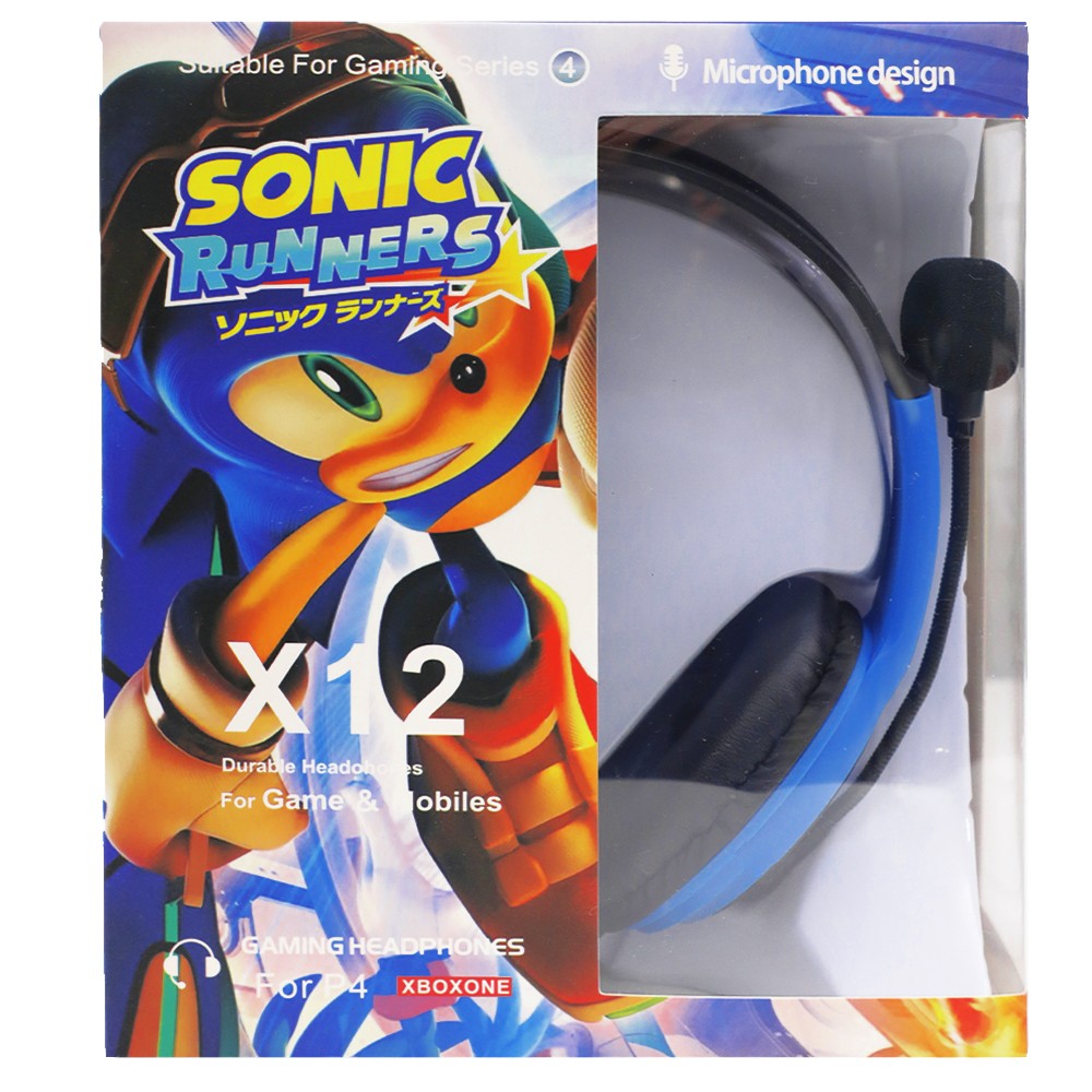 Sonic Runners X12 Wired Gaming Headset With Microphone